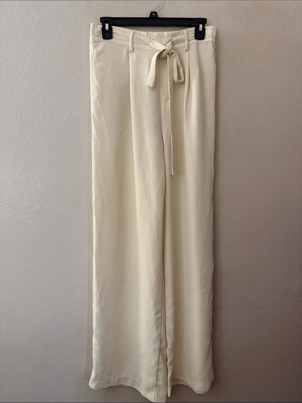 a new day Cream Wide-Leg Tie Waist Pants